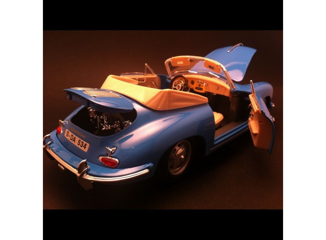 18-12025 - Bburago - 1:18 - 1961 Porsche 356B Cabriolet - Blue – bburago -shop