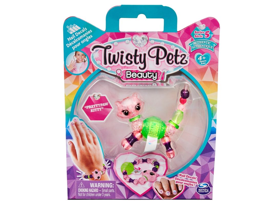 اسباب بازی فقط توی توی  TOY TOY - پک تکی دستبند درخشان Twisty Petz سری  Makeup Beauty مدل Prettypaw Kitty