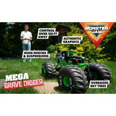 ماشین کنترلی Monster Jam مدل Mega Grave Digger با مقیاس 1:6, تنوع: 6066963-Mega Grave Digger, image 7