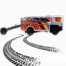 کامیون مسابقه ای Hot Wheels مدل Scania Rally Truck طوسی, تنوع: BFM60-979J-Scania Rally Truck - Gray, image 4