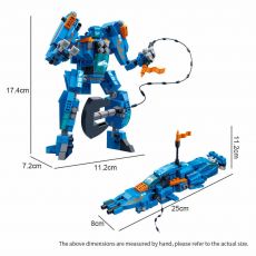 ربات ساختنی 2 در 1 آبی 291 قطعه Banbao, تنوع: 6318-Mech, image 4
