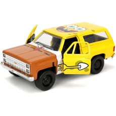 ماشین فلزی Chevy K5 Blazer 1980 و فیگور فلزی باب اسفنجی با مقیاس 1:24, image 4