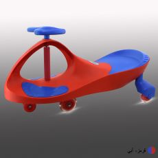 سه‌چرخه لوپ کار با چرخ‌های چراغ‌ دار مدل قرمز آبی کاربنی, image 3