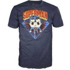تی شرت فانکو پاپ تی سرمه ای سوپرمن سایز (M), سایز: Medium, image 