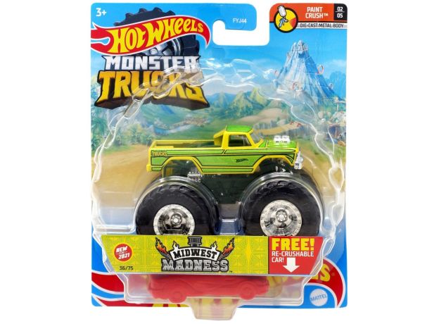 پک تکی ماشین Hot Wheels سری Monster Truck مدل Midwest Madness, image 