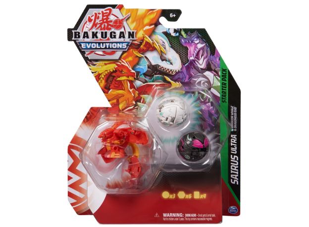 پک 3 تایی Starter باکوگان Bakugan سری Evolutions مدل Sairus Ultra, image 