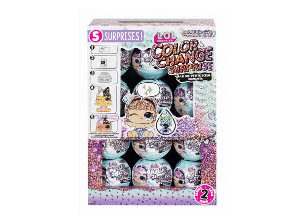 عروسک LOL Surprise سری Glitter Color Change مدل  Lil Sisters, image 6