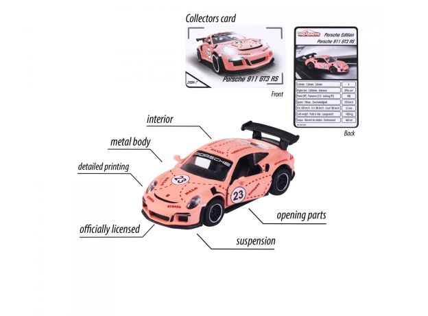 پک تکی ماشين پورشه 911 GT3 RS Majorette, image 7