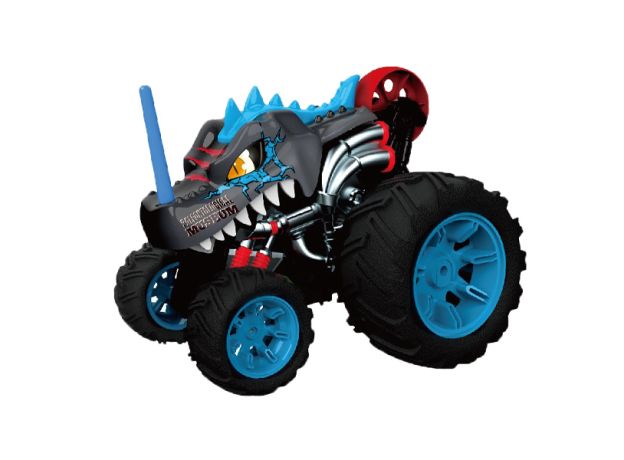 ماشین کنترلی 5 چرخ Shark Monster Truck طرح دایناسور مشکی Crazon با مقیاس 1:14, image 3