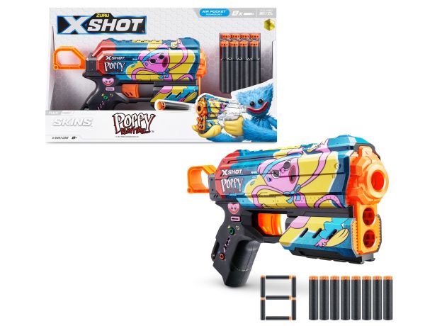 تفنگ ایکس شات X-Shot سری Skins مدل Poppy Playtime Kissy, تنوع: 36649 - Kissy, image 