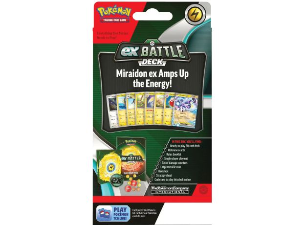 پک کارت بازی 60 تایی Pokemon سری ex Battle Deck مدل Miraidon ex, تنوع: PK290-85754-Miraidon ex, image 2