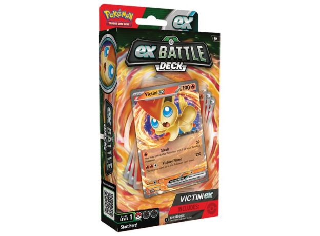 پک کارت بازی 60 تایی Pokemon سری ex Battle Deck مدل Victini ex, تنوع: PK290-85754-Victini ex, image 