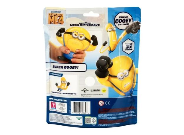 عروسک فشاری گو جیت زو Goo Jit Zu سری Despicable Me 4 مدل مگا مینیون دیو, تنوع: 42865-Dave, image 7