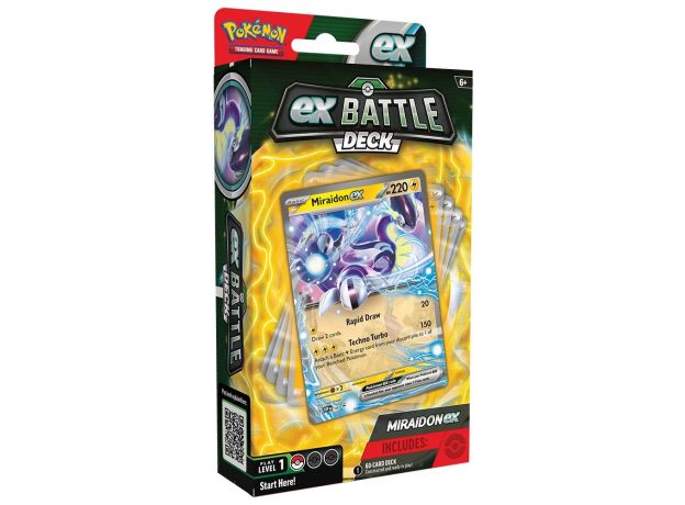 پک کارت بازی 60 تایی Pokemon سری ex Battle Deck مدل Miraidon ex, تنوع: PK290-85754-Miraidon ex, image 