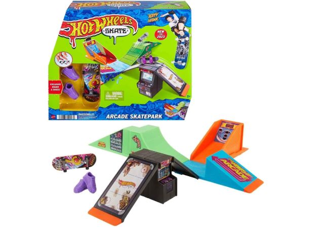 پیست اسکیت انگشتی Hot Wheels مدل Arcade Skatepark, تنوع: HGT91-Arcade, image 