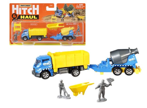 پک تریلر و ماشین Match Box سری Hitch and Haul مدل Tilt ‘N’ Tip, image 