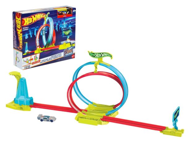 پیست ماشین های Hot Wheels سری Neon Speeders مدل Laser Stunt Slamway, image 