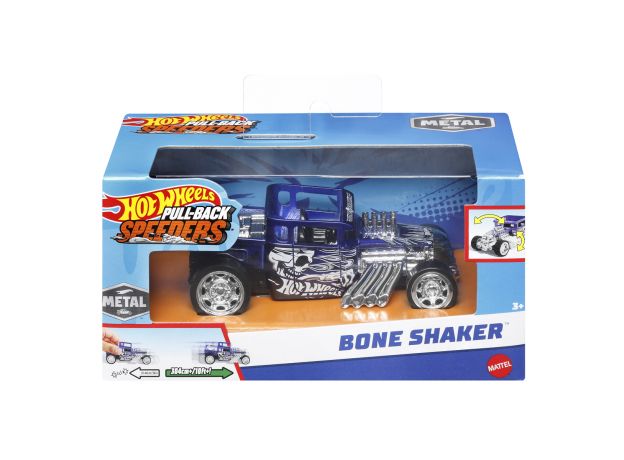 ماشین عقب کش Hot Wheels سری Pull-Back Speeders مدل Bone Shaker, تنوع: HPT04-Bone Shaker, image 6