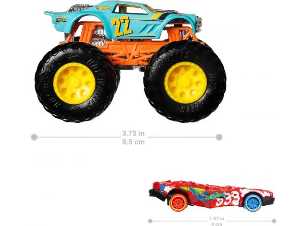 پک 2 تایی ماشین Hot Wheels سری Monster Truck مدل Night Shifter, تنوع: GRH81-Night Shifter, image 3