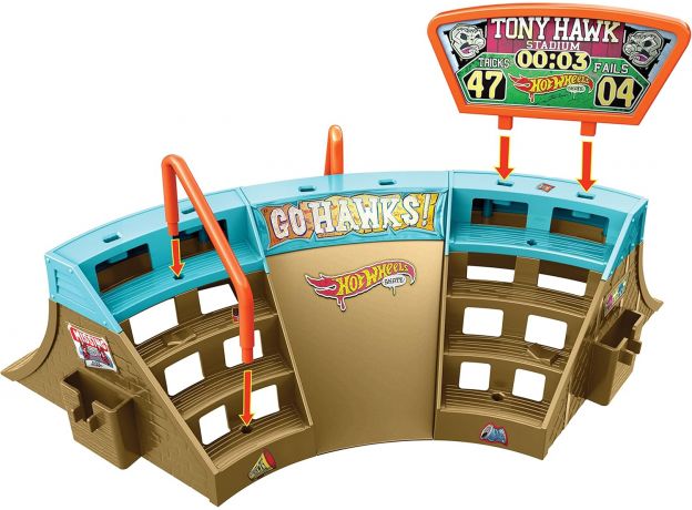 پیست اسکیت انگشتی Hot Wheels مدل Stadium Skatepark, تنوع: HGT91-Stadium, image 6