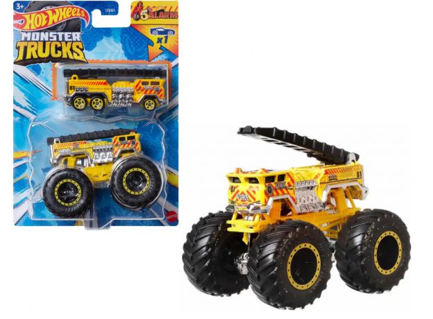 پک 2 تایی ماشین Hot Wheels سری Monster Truck مدل 5Alarm, تنوع: GRH81-5Alarm, image 