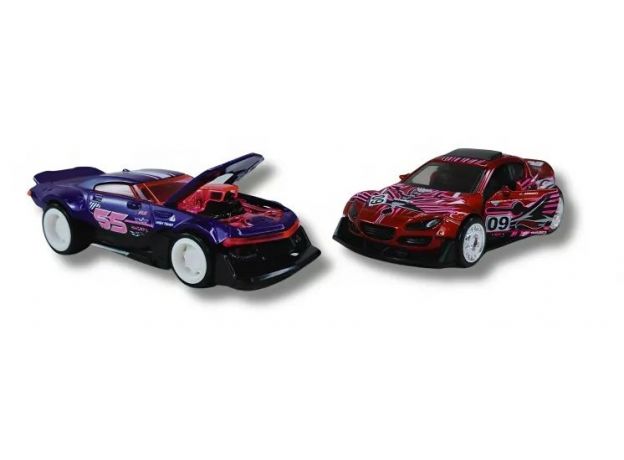 پک 2 تایی ماشین‌ های Hot Wheels سری Pull-Back Speeders مدل  Mod Speederو 2004 Mazda, تنوع: HPR91-Mazda, image 2