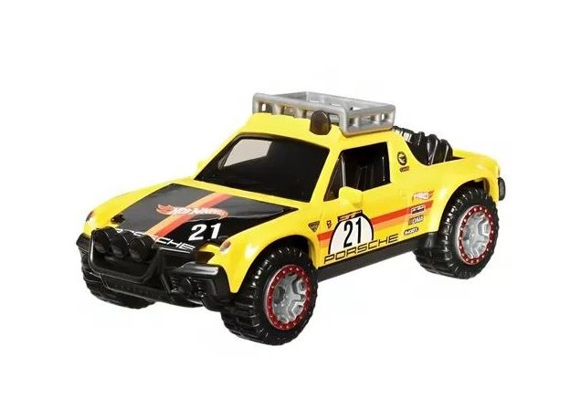 پک 2 تایی ماشین‌ های Hot Wheels سری Pull-Back Speeders مدل  Muscleو  Porsche 914 Safari, تنوع: HPR91-Porsche, image 3