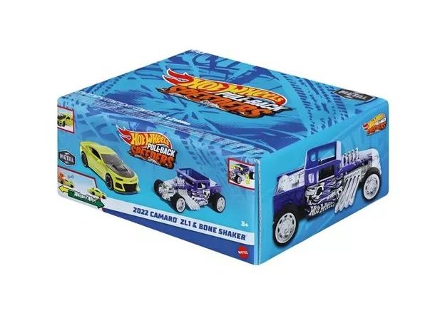 پک 2 تایی ماشین‌ های Hot Wheels سری Pull-Back Speeders مدل  2022 Camaro ZL1و Bone Shaker, تنوع: HPR91-Bone Shaker, image 8