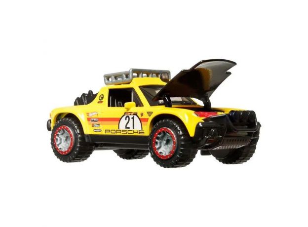 ماشین عقب کش Hot Wheels سری Pull-Back Speeders مدل Porsche 914 Safari, تنوع: HPT04-Porsche 914 Safari, image 4