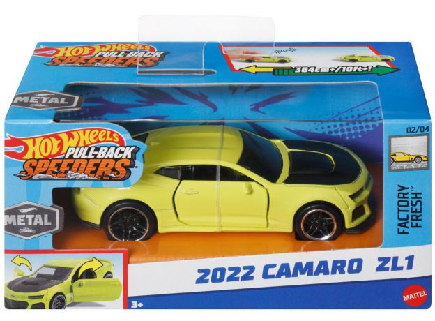 ماشین عقب کش Hot Wheels سری Pull-Back Speeders مدل 2022 Camaro ZL1, تنوع: HPT04-Camaro ZL1, image 10