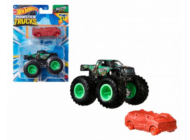 پک 2 تایی ماشین Hot Wheels سری Monster Truck مدل Skeleton Crew, تنوع: GRH81-Skeleton Crew, image 