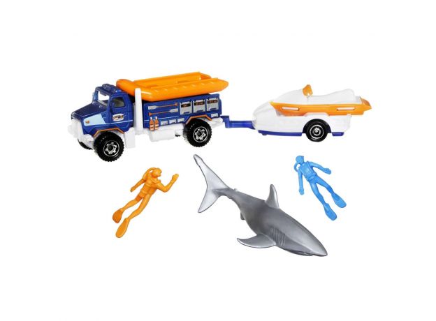 پک تریلر و کامیون Match Box سری Hitch and Haul مدل Ocean Rescue, تنوع: H1235-Ocean Rescue, image 2