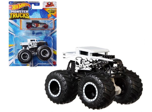 پک 2 تایی ماشین Hot Wheels سری Monster Truck مدل Bone Shaker, تنوع: GRH81-Bone Shaker White, image 