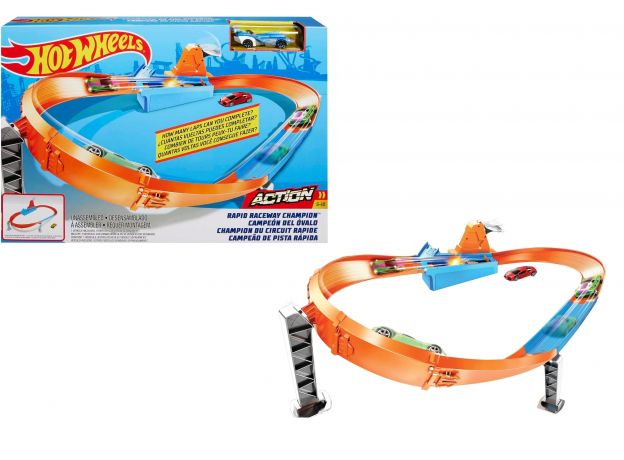 پیست مسابقه ماشین های Hot Wheels مدل Rapid Raceway Champion, image 