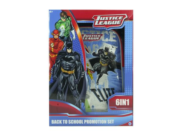 ست 6 در 1 کوله پشتی چرخدار 40 سانتی Justice League, image 2