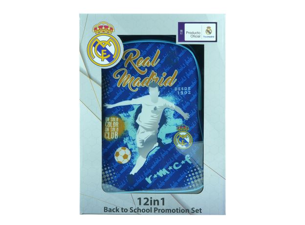 ست 12 در 1 کوله پشتی چرخدار 40 سانتی Real Madrid, image 10