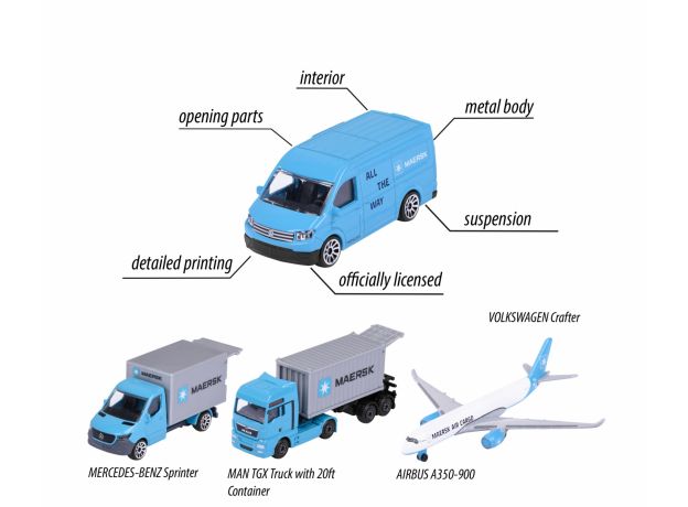 پک 4 تايی وسایل حمل و نقل فلزی Majorette مدل Logistic, image 3