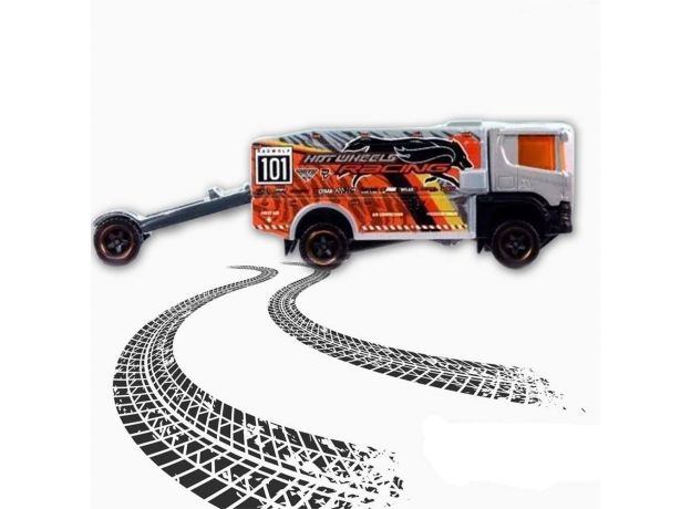 کامیون مسابقه ای Hot Wheels مدل Scania Rally Truck طوسی, تنوع: BFM60-979J-Scania Rally Truck - Gray, image 4