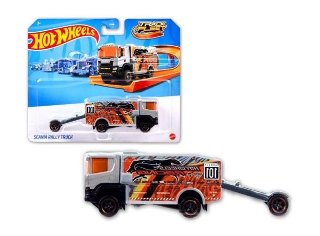 کامیون مسابقه ای Hot Wheels مدل Scania Rally Truck طوسی, تنوع: BFM60-979J-Scania Rally Truck - Gray, image 