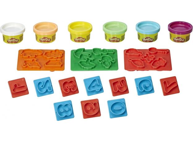 پک 6 تایی خمیربازی به همراه قالب اعداد انگلیسی Play Doh, تنوع: E8530-Numbers, image 2