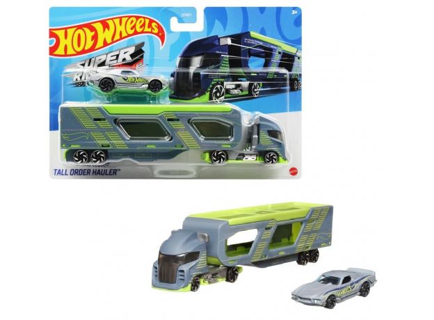 تریلی و ماشین Hot Wheels مدل Tall Order Hauler, تنوع: BDW51-Tall Order Hauler, image 