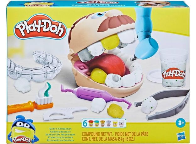 ست خمیربازی دندانپزشکی دکتر دریل مدل پر کردن دندان Play Doh, image 