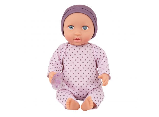 عروسک نوزاد 35 سانتی LullaBaby با لباس یاسی خال خالی, image 7