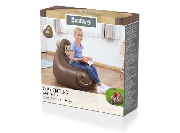 صندلی بادی راحتی طرح حیوانات Bestway مدل میمون, تنوع: 75116BW-Monkey, image 