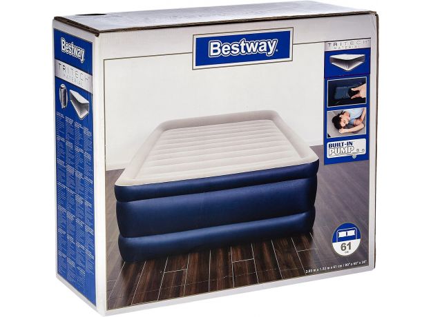 تشک بادی 203 سانتی Bestway مدل Queen طوسی  و سرمه ای, image 8