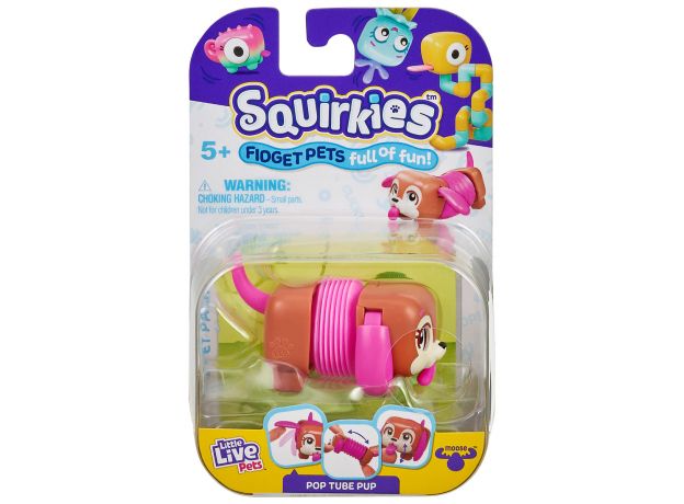 فیجت حیوون کوچولوی Squirkies مدل Pop Tube Pup, image 