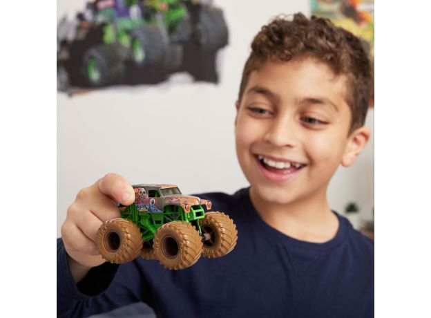 پک تکی ماشین Monster Jam گلی با مقیاس 1:64 مدل Grave Digger, image 4