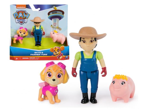 ست فیگورهای اسکای و کشاورز یومی سگ های نگهبان Paw Patrol, تنوع: 6070734-Skye, image 