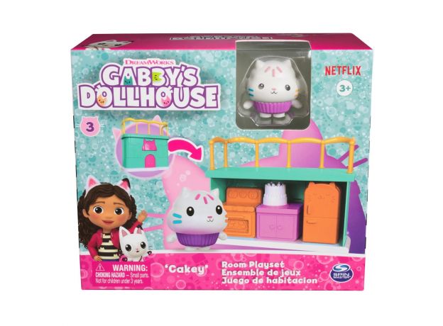 ست بازی آشپزخانه و فیگور کیکی Gabby’s Dollhouse, تنوع: 6071197-Cakey Room, image 5