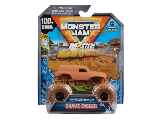 پک تکی ماشین Monster Jam گلی با مقیاس 1:64 مدل Grave Digger, image 